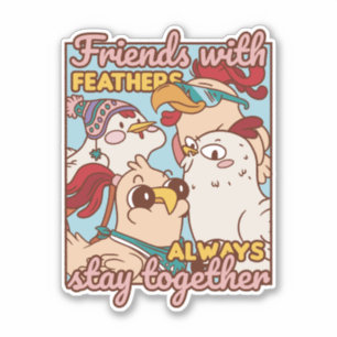 STICKER AMIS AVEC PEUR RESTE TOUJOURS ENSEMBLE