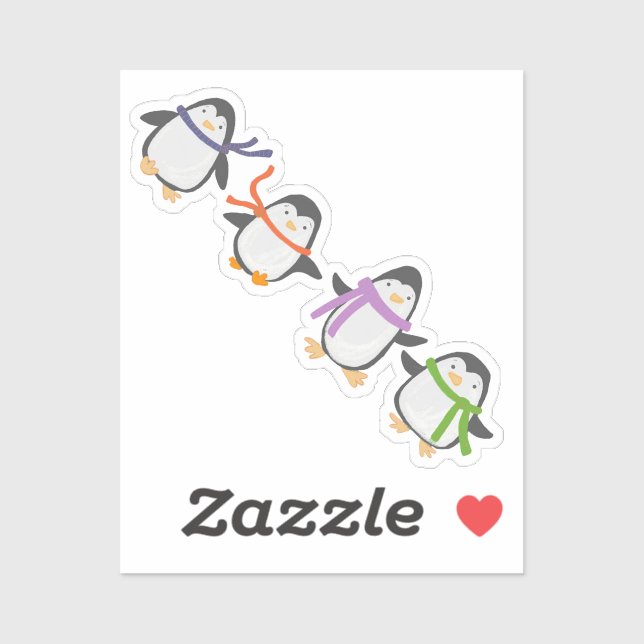 Sticker Amis des pingouins (Feuille)