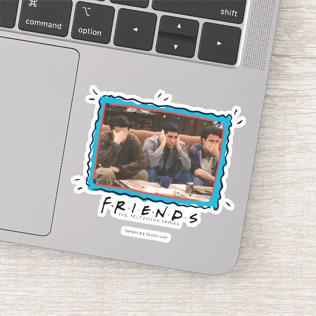 Sticker AMIS™ | Joey, Ross et Chandler sur le canapé (Détail)