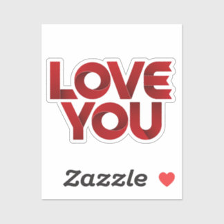 Sticker Amour à toi – Typographie Romantique Gras