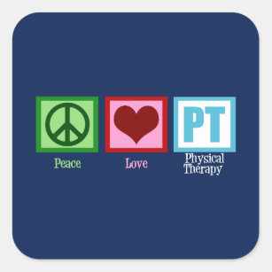 Sticker Amour bleu de paix de physiothérapie