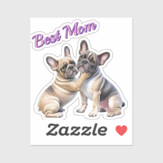 Sticker Amour de Bouledogue français
