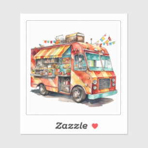 Sticker amour de food truck