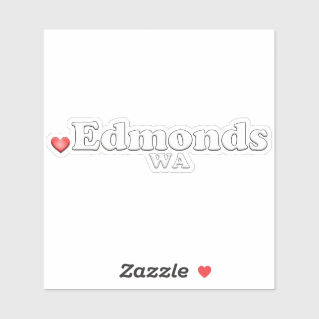 Sticker Amour Edmonds WA (Feuille)