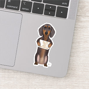 Sticker Amour et Dachshund