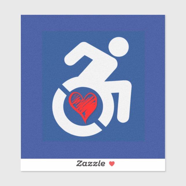 Sticker Amour Handicap (Feuille)