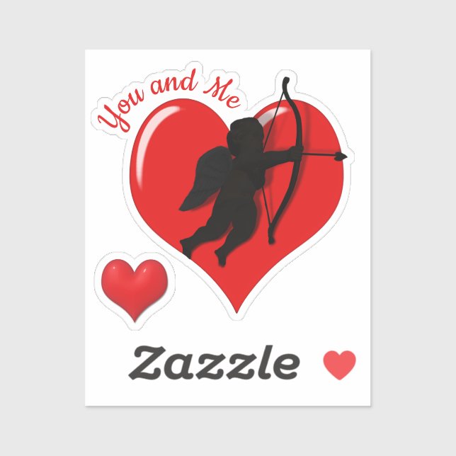 Sticker Amour mignon Saint Valentin (Feuille)