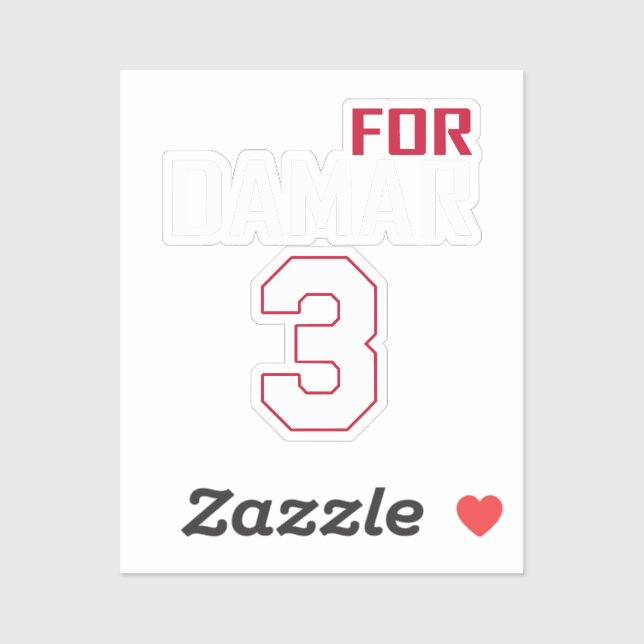 Sticker Amour Pour Damar 3 Couleur (Feuille)