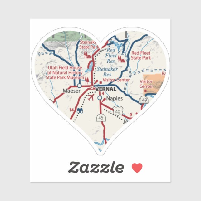 Sticker Amour Vernal Utah (Feuille)