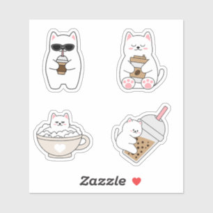 Sticker Amoureux de les chats parfaitement adorables