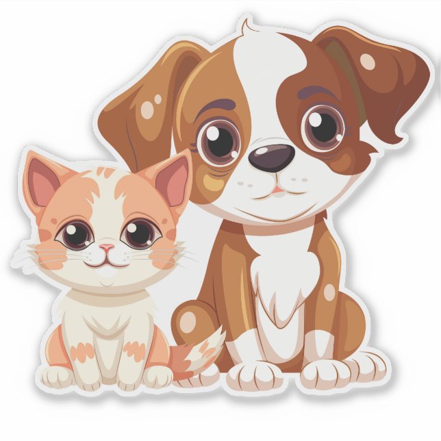 Sticker Amoureux des animaux (Devant)