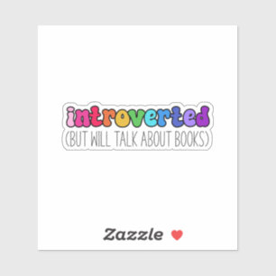 Sticker Amoureux des livres introverti