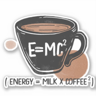 Sticker Amoureux du café Énergie Drôle