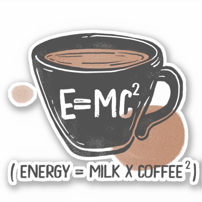 Sticker Amoureux du café Énergie Drôle  (Devant)