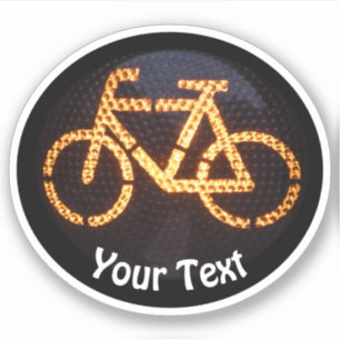 Sticker Amoureux du vélo et vélo de mobilité durable colle