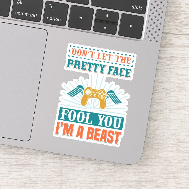 Sticker Amoureux gamer fille mot art (Détail)