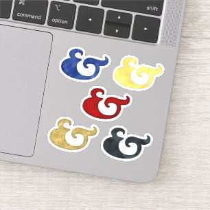 Sticker Ampersandes colorées d'aquarelle   Style nautique