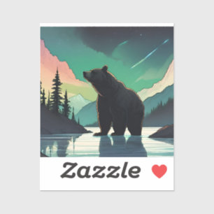Sticker Amphithéâtre aurore de l'ours grizzli du Juneau en