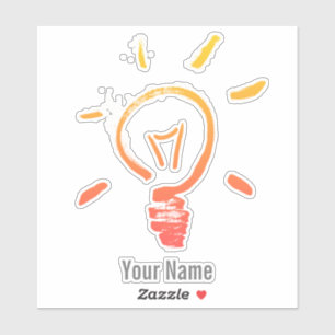 Sticker Ampoule lampe rétro ampoule électricien intelligen