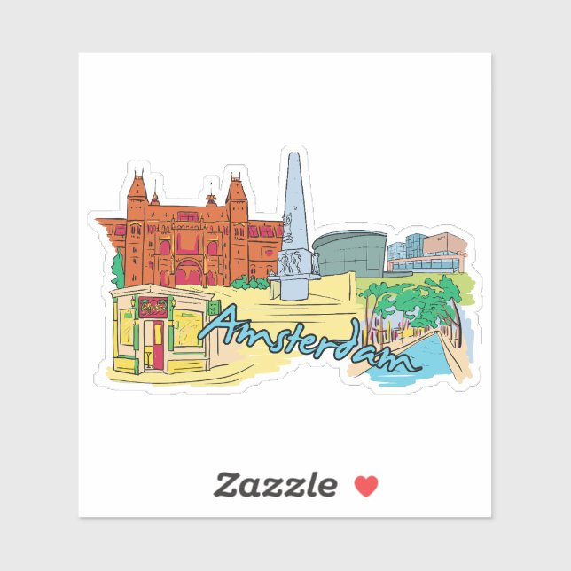 Sticker Amsterdam (Feuille)