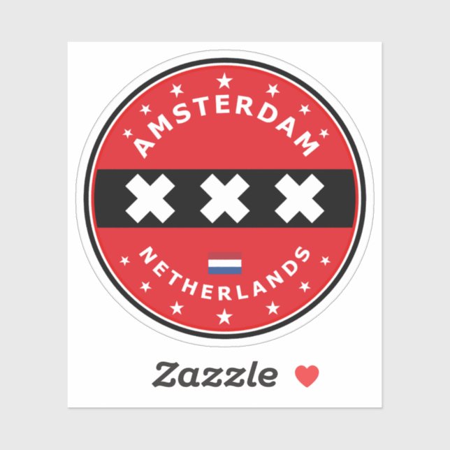 Sticker Amsterdam (Feuille)