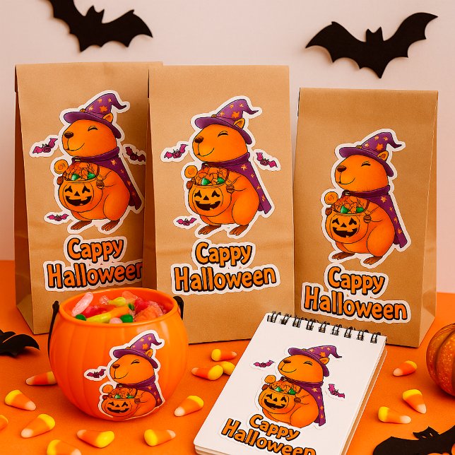 Sticker Amusant Éffrayant Capybara Sorch WIzard (Créateur téléchargé)