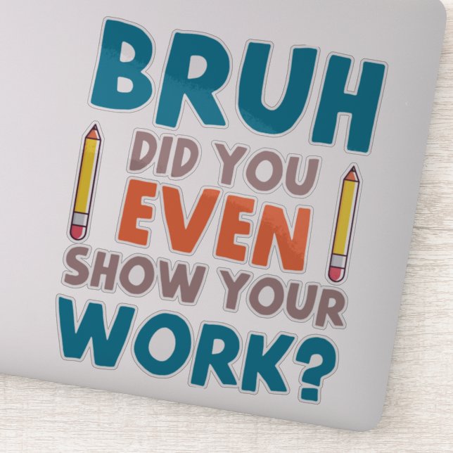 Sticker Amusant Enseignant Math Plaisanter Amusant Meilleu (Détail)