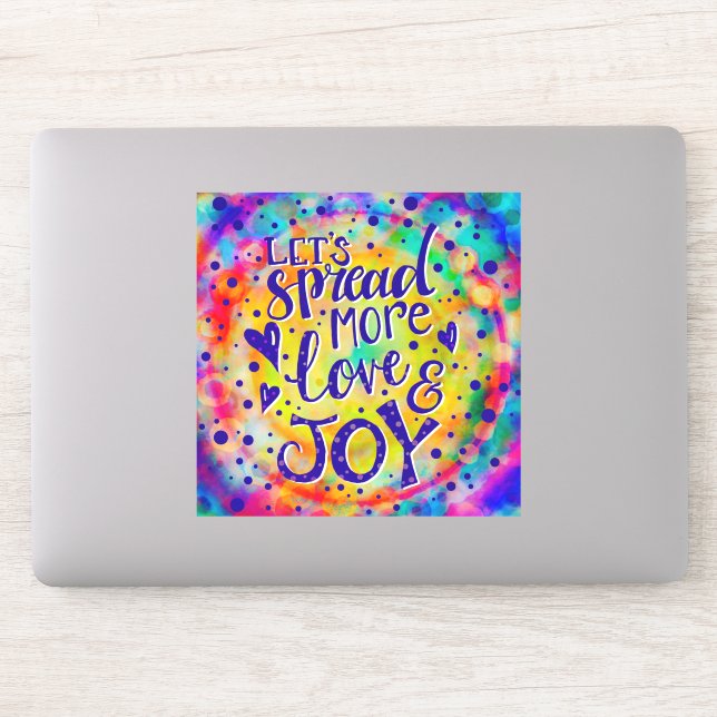 Sticker Amusant et joyeux Étendre Plus d'amour et de joie (Ordinateur)