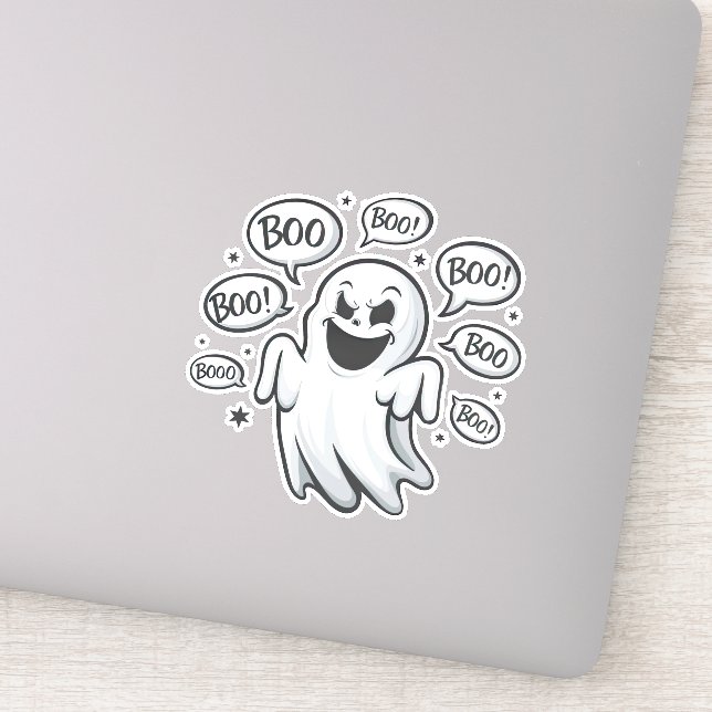 Sticker Amusant fantôme de Boo (Détail)