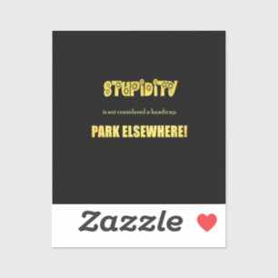 Sticker Amusant Handicap Parking Plaisanterie