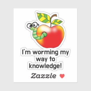 Sticker Amusant jeu de mots pour l'éducation des pommes et