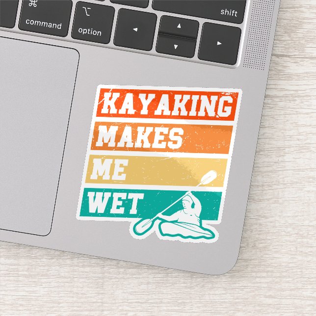 Sticker Amusant Kayak Lover Kayaking Retro River Kayaker (Détail)