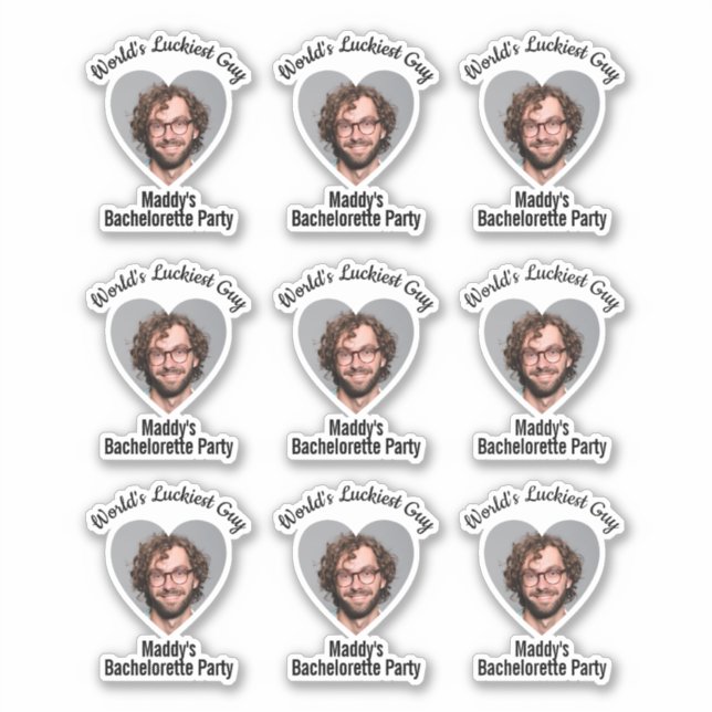 Sticker Amusante Bachelorette Party Groom's Face Favor (Devant)