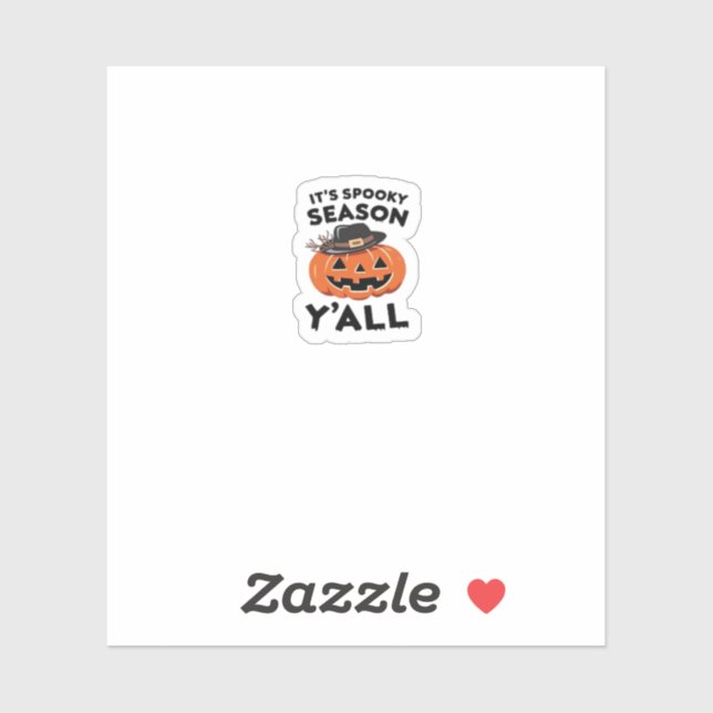 Sticker Amusants C’est la saison Éffrayante Y’all Citrouil (Feuille)