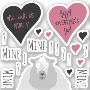 Sticker Amusants Mine Mine Mine Minière Mouton Thème