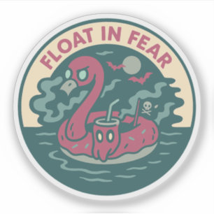 Sticker Amusement de Flamant Pirate Effrayant