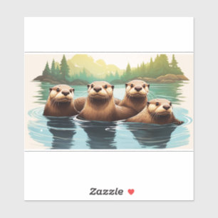 Sticker Amusement de la famille Otter