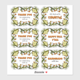 Sticker Amusement de Thanksgiving d'automne Set de fête CC