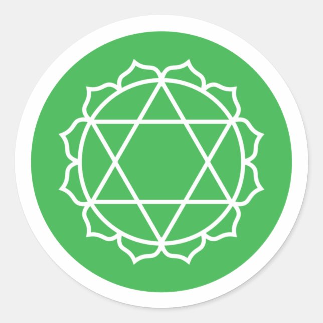 Sticker Anahata Heart Chakra Classic Round (Devant)