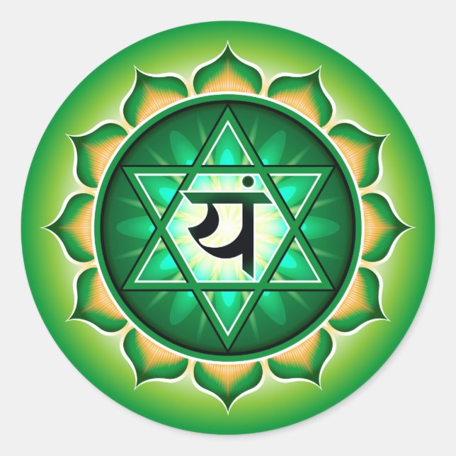 Sticker anahata ou chakra cardiaque (Devant)