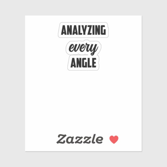 Sticker Analyser chaque angle : esprit de l'enquêteur judi (Feuille)