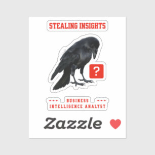 Sticker Analyste en intelligence d'affaires Crow