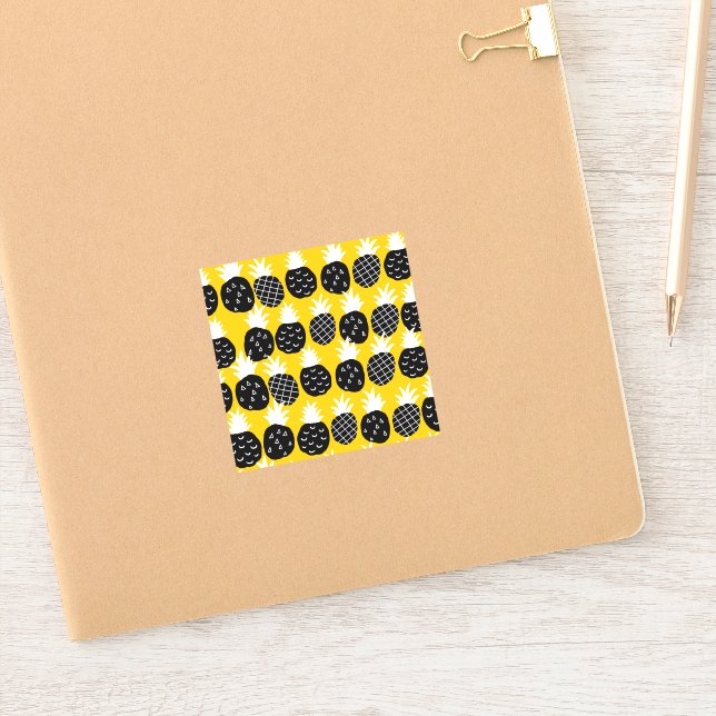Sticker Ananas noir (Carnet)