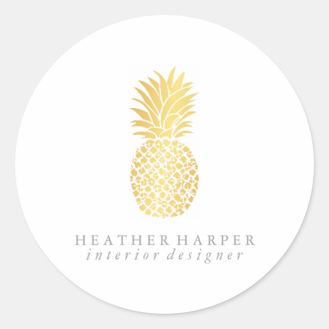 Sticker - Ananas Or (Devant)