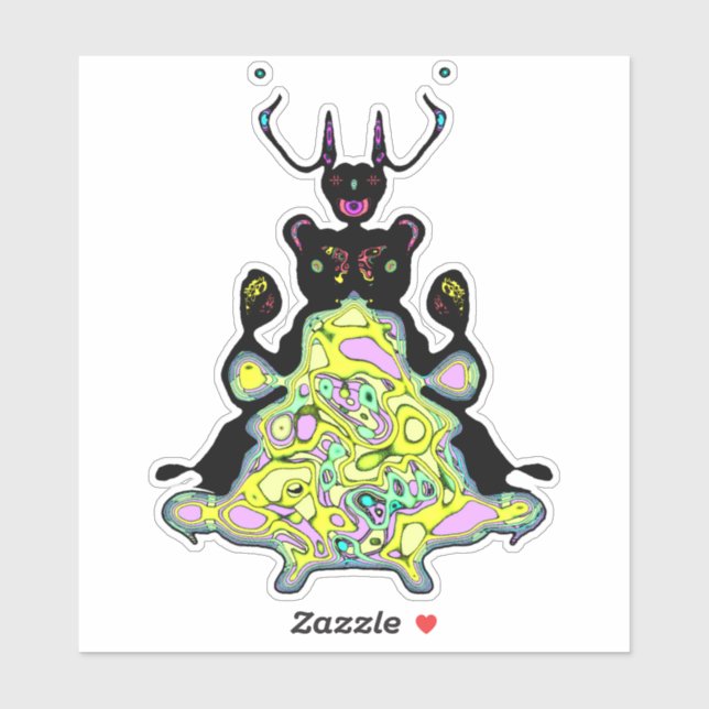 Sticker Anatomie secrète d'un hamster spatial v1 (Feuille)