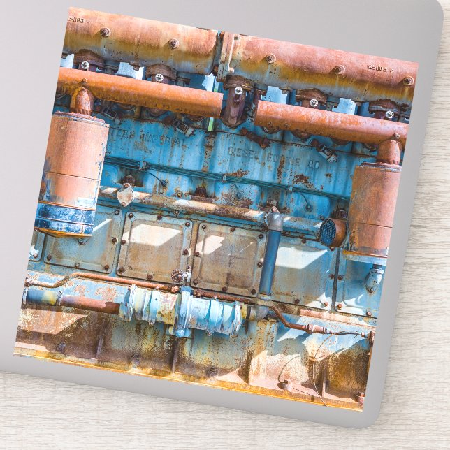 Sticker Ancien et rouillé Atlas Impérial moteur diesel à I (Détail)