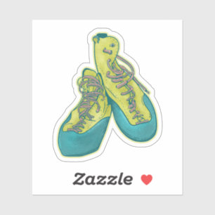 Sticker Ancienne escalade chaussures rock escalade