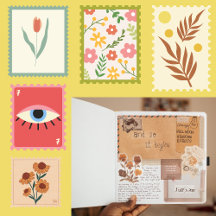 Ancienne lettre de l'album à papier floral