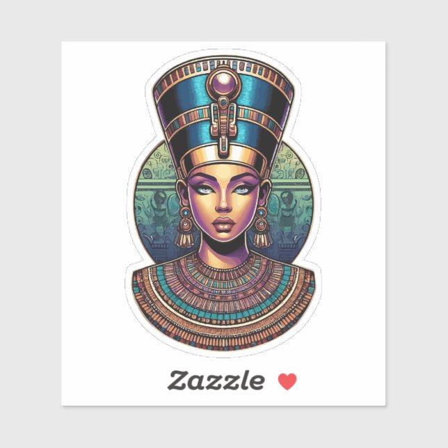 Sticker Ancient Egyptian Queen [Nefertari] (Feuille)
