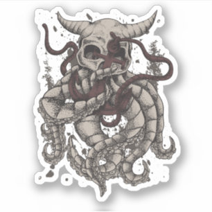 Sticker Ancre des Tentacles de poulpe de la corne du diabl
